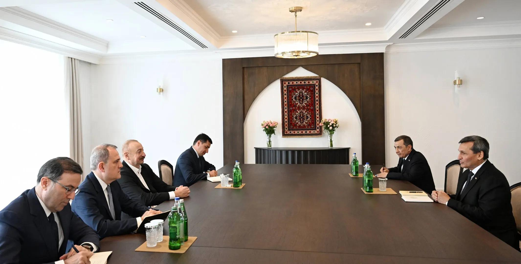 Azerbaýjanyň Prezidenti Ilham Aliýew Türkmenistanyň daşary işler ministrini kabul etdi
